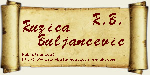 Ružica Buljančević vizit kartica